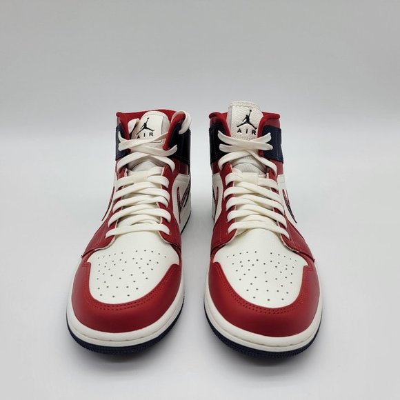 Jordan Shoes New Nike Air Jordan Mid Red White Blue Shoes Sneakers Poshmark